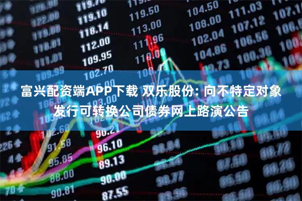 富兴配资端APP下载 双乐股份: 向不特定对象发行可转换公司债券网上路演公告