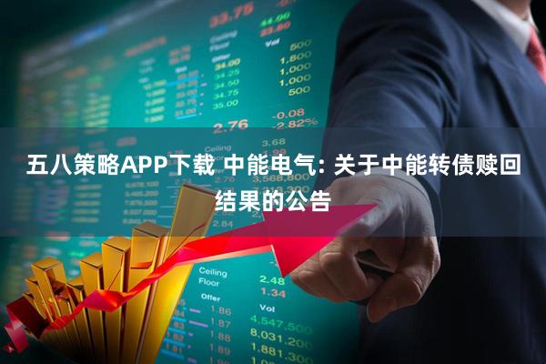 五八策略APP下载 中能电气: 关于中能转债赎回结果的公告